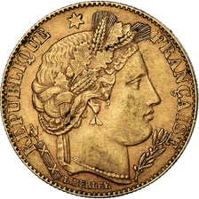 Coin, France, Cérès, 10 Francs, 1896, Paris, EF(40-45), Gold, KM:830