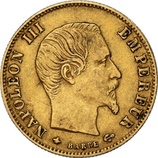 Moneda, Francia, Napoleon III, 5 Francs, 1860, Strasbourg, MBC, Oro, KM:787.2