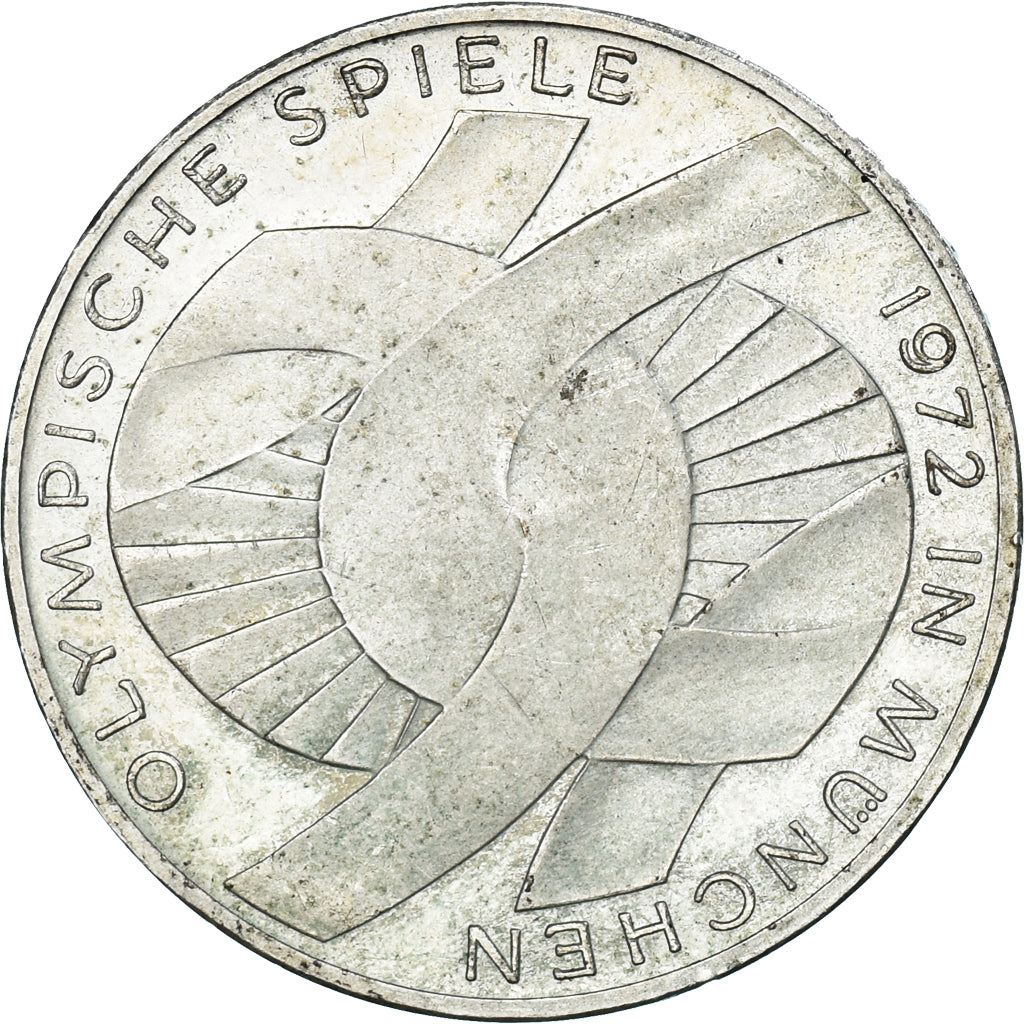 Moneta, GERMANIA - REPUBBLICA FEDERALE, 10 Mark, 1972, Munich, BB, Argento