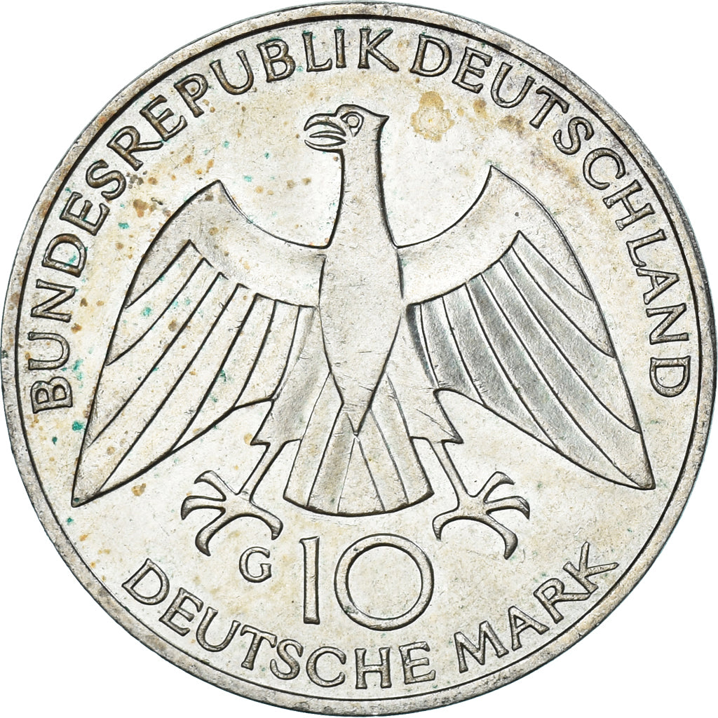 Moneta, GERMANIA - REPUBBLICA FEDERALE, 10 Mark, 1972, Karlsruhe, BB+, Argento