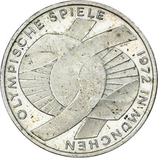 Monnaie, République fédérale allemande, 10 Mark, 1972, Hamburg, TTB, Argent