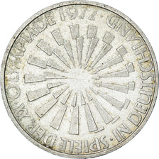 Monnaie, République fédérale allemande, 10 Mark, 1972, Hamburg, TTB, Argent