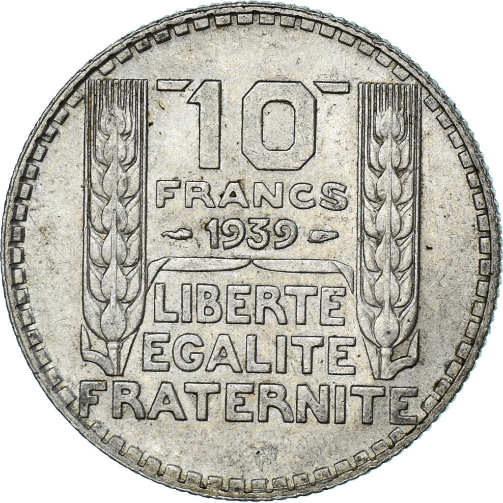 Frankreich, Turin, 10 Francs, 1939, Paris, EF(40-45), Silver, KM:878, Gadoury...