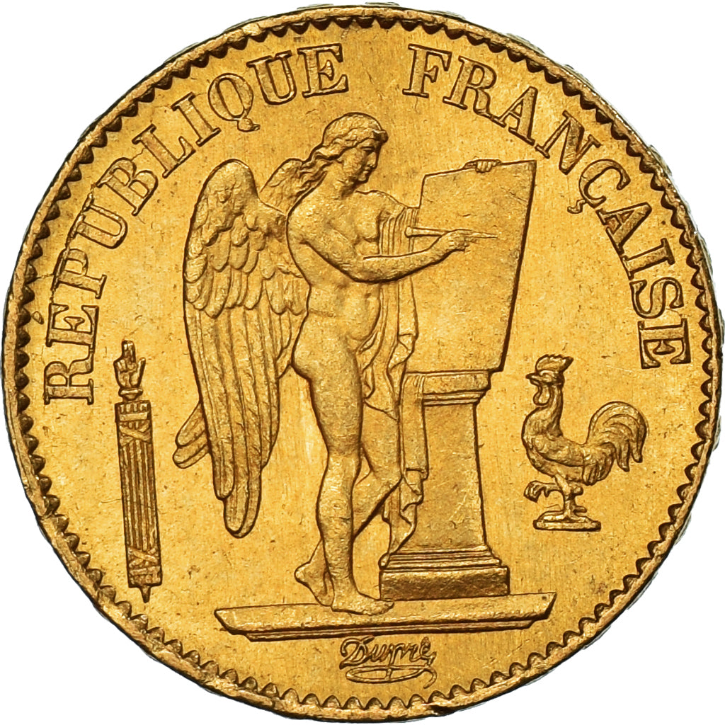 Coin, France, Génie, 20 Francs, 1875, Paris, AU(50-53), Gold, KM:825
