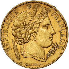 Moneta, Francia, Cérès, 20 Francs, 1850, Paris, BB+, Oro, KM:762, Gadoury:1059