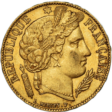 Francia, Cérès, 20 Francs, 1851, Paris, BB+, Oro, KM:762, Gadoury:1059