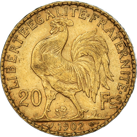 Coin, France, Marianne, 20 Francs, 1902, Paris, EF(40-45), Gold, KM:847
