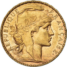 Moneda, Francia, Marianne, 20 Francs, 1902, Paris, MBC+, Oro, KM:847