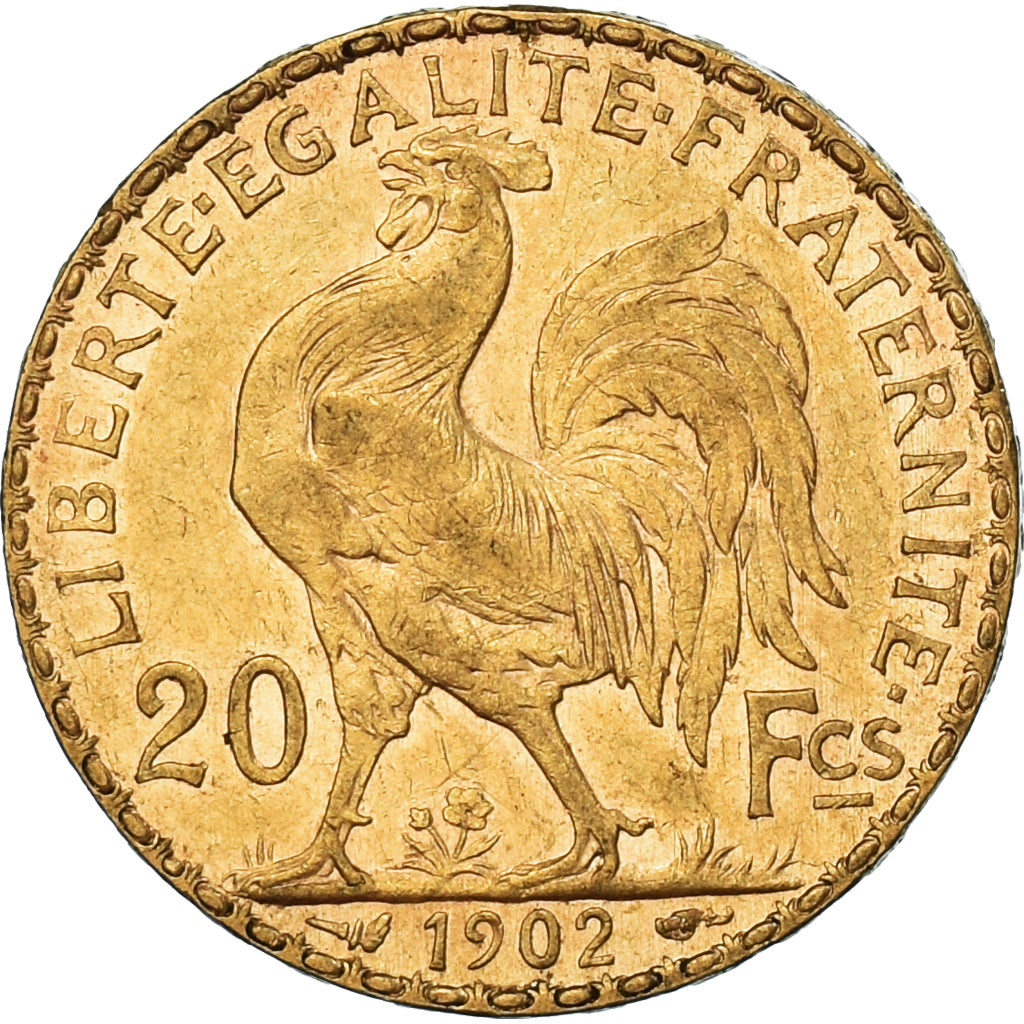 Moneda, Francia, Marianne, 20 Francs, 1902, Paris, MBC+, Oro, KM:847