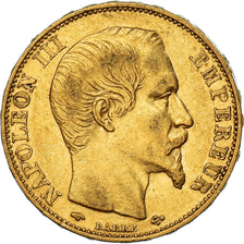 Coin, France, Napoleon III, Napoléon III, 20 Francs, 1859, Paris, AU(50-53)