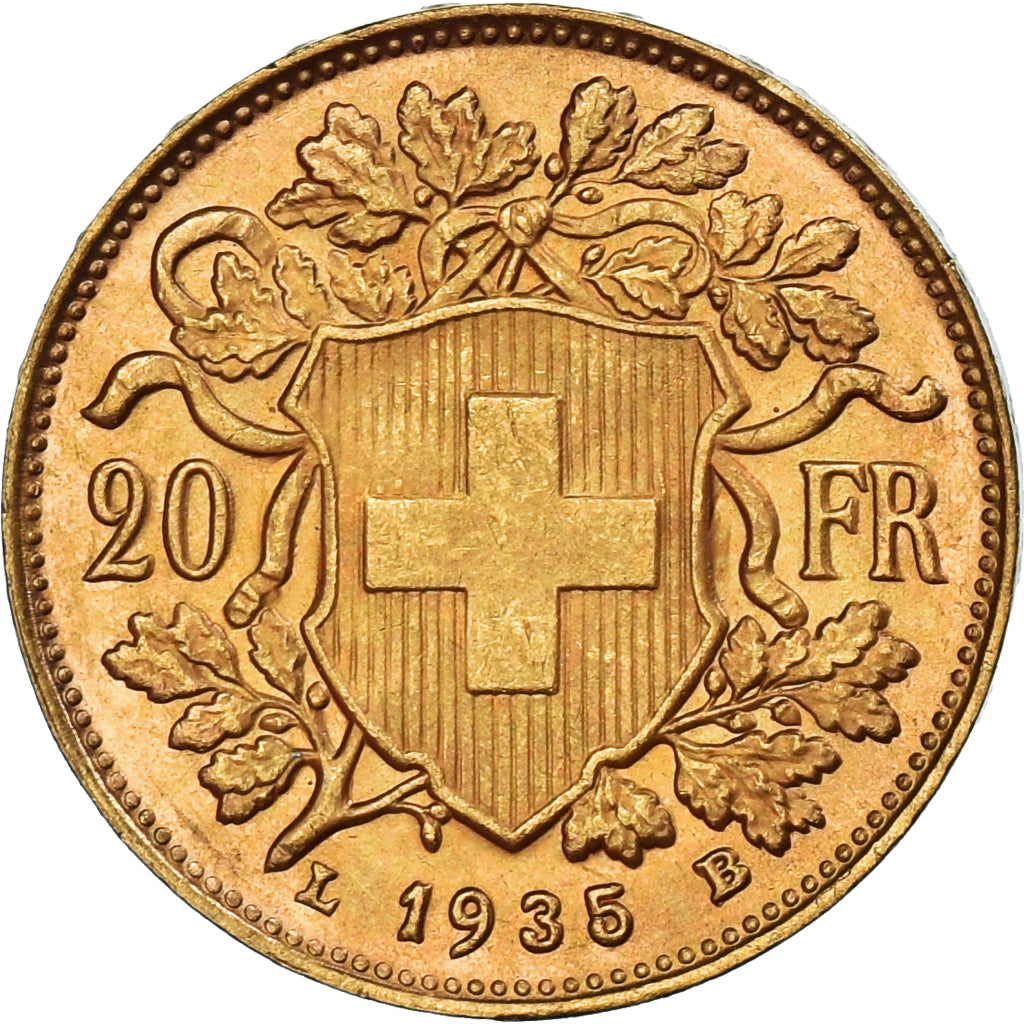 Moneda, Suiza, 20 Francs, 1935, Bern, EBC, Oro, KM:35.1