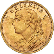 Münze, Schweiz, 20 Francs, 1935, Bern, VZ, Gold, KM:35.1