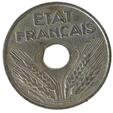 Monnaie, France, État français, 20 Centimes, 1944, Paris, TTB, Zinc