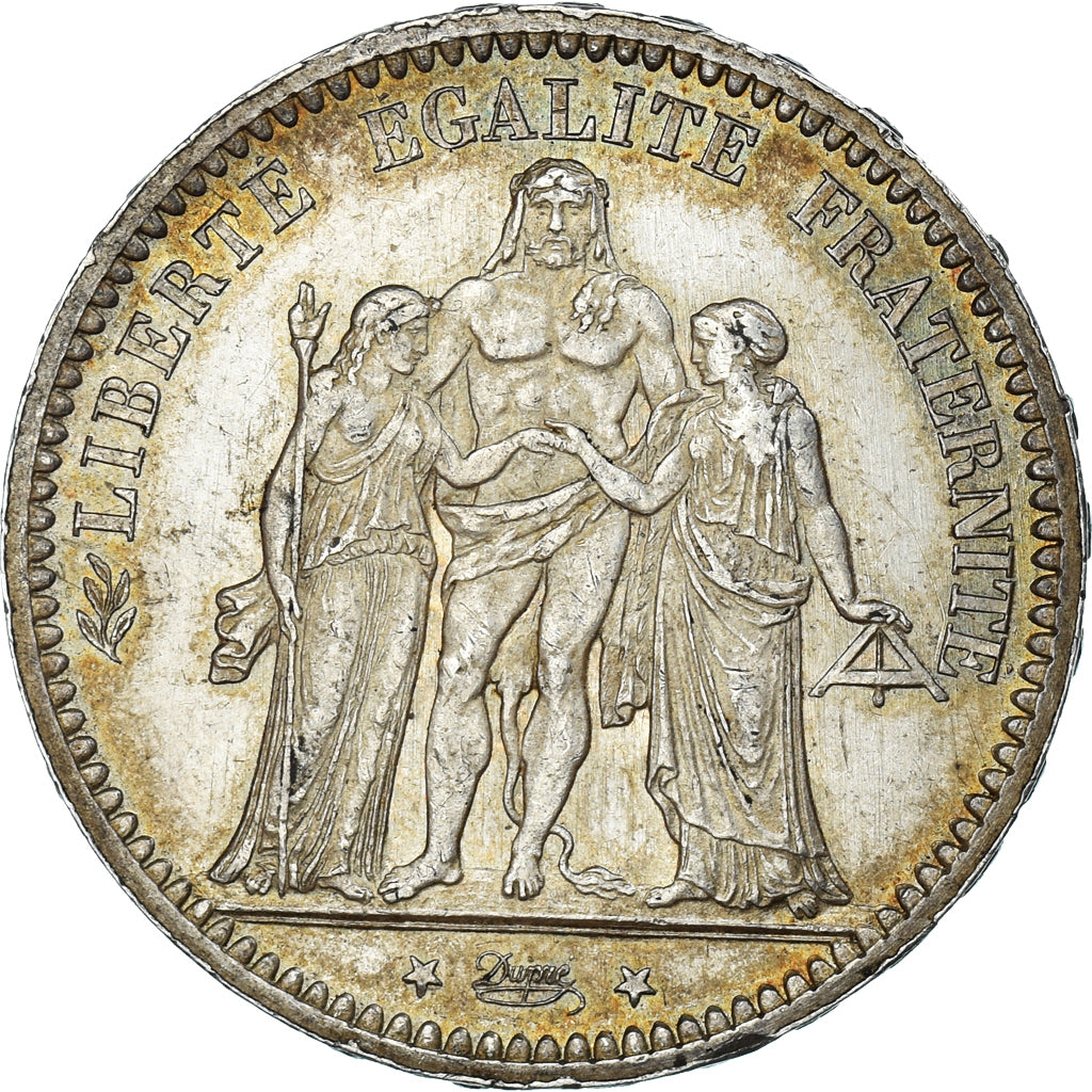 Moeda, França, Hercule, 5 Francs, 1873, Paris, EF(40-45), Prata, KM:820.1