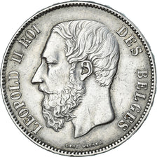 Monnaie, Belgique, Leopold II, 5 Francs, 5 Frank, 1870, Bruxelles, TTB, Argent