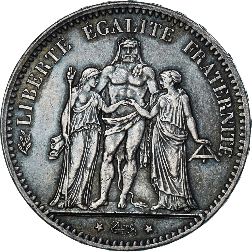 Coin, France, Hercule, 5 Francs, 1876, Paris, AU(50-53), Silver, KM:820.1