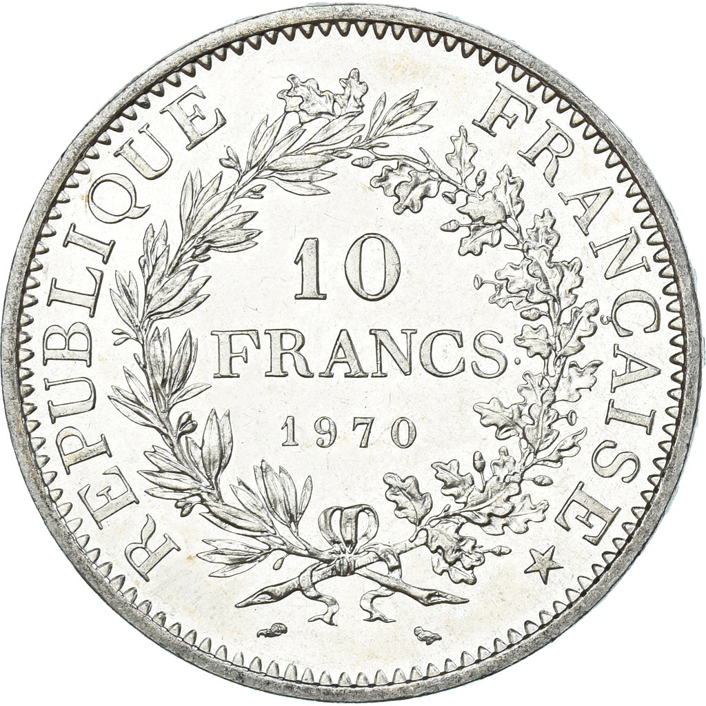 Coin, France, Hercule, 10 Francs, 1970, Paris, MS(60-62), Silver, KM:932