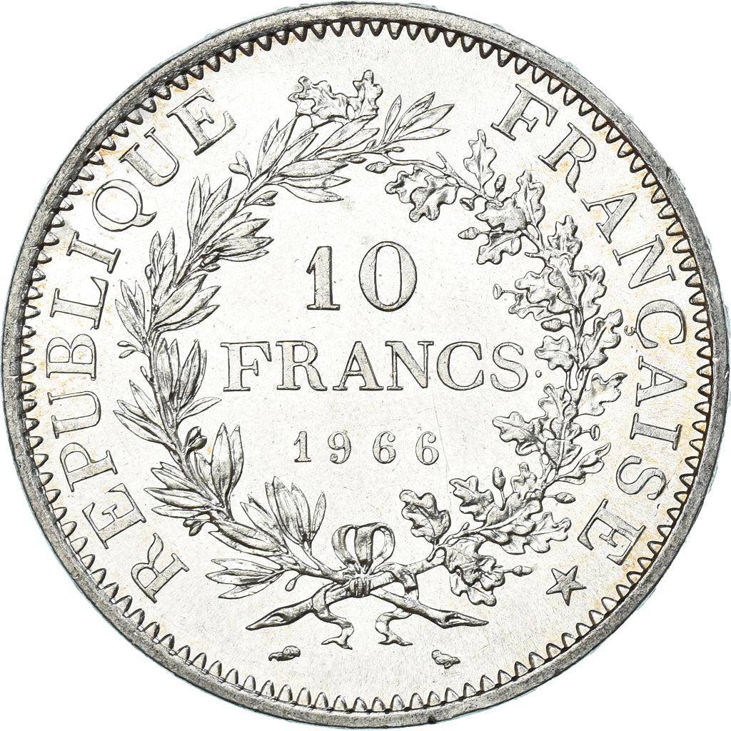 Coin, France, Hercule, 10 Francs, 1966, Paris, MS(60-62), Silver, KM:932