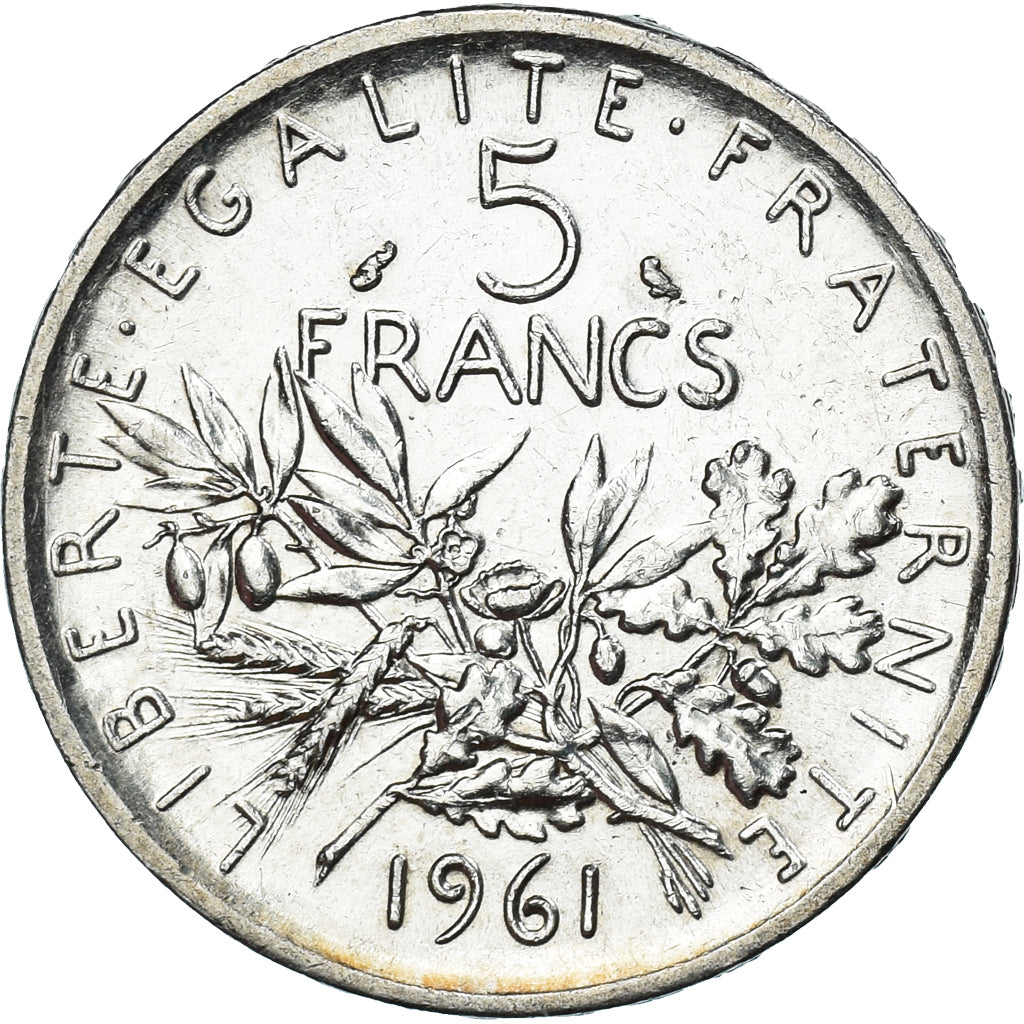 Coin, France, Semeuse, 5 Francs, 1961, Paris, MS(63), Silver, KM:926