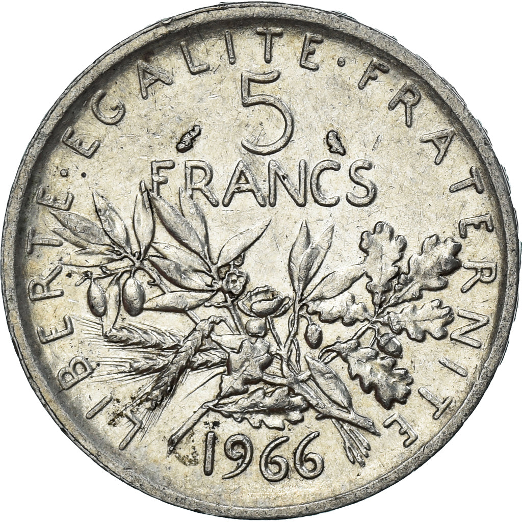 Coin, France, Semeuse, 5 Francs, 1966, Paris, MS(60-62), Silver, KM:926