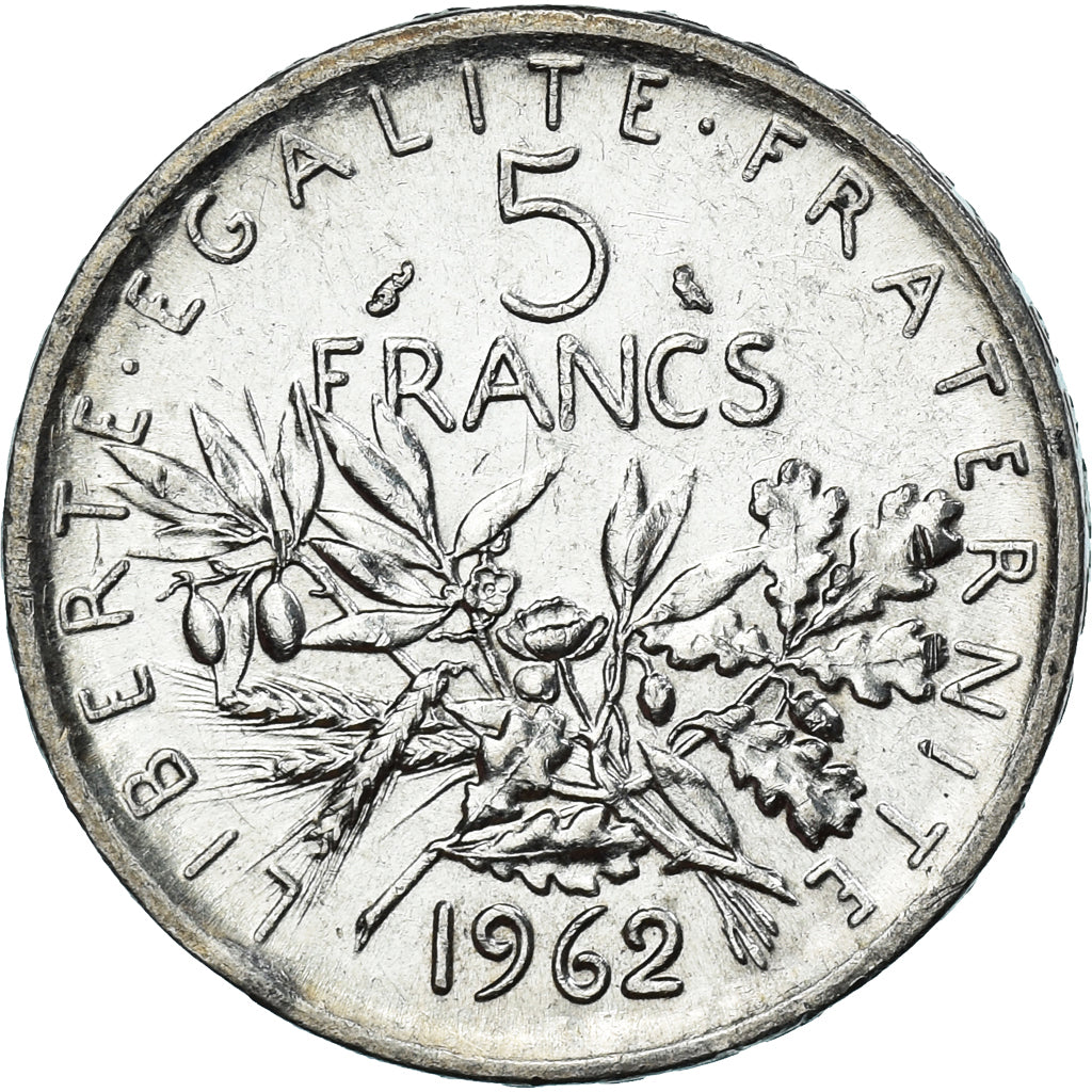 Francia, Semeuse, 5 Francs, 1962, Paris, SPL-, Argento, KM:926, Gadoury:770
