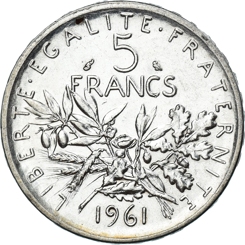 Monnaie, France, Semeuse, 5 Francs, 1961, Paris, SUP+, Argent, Gadoury:770
