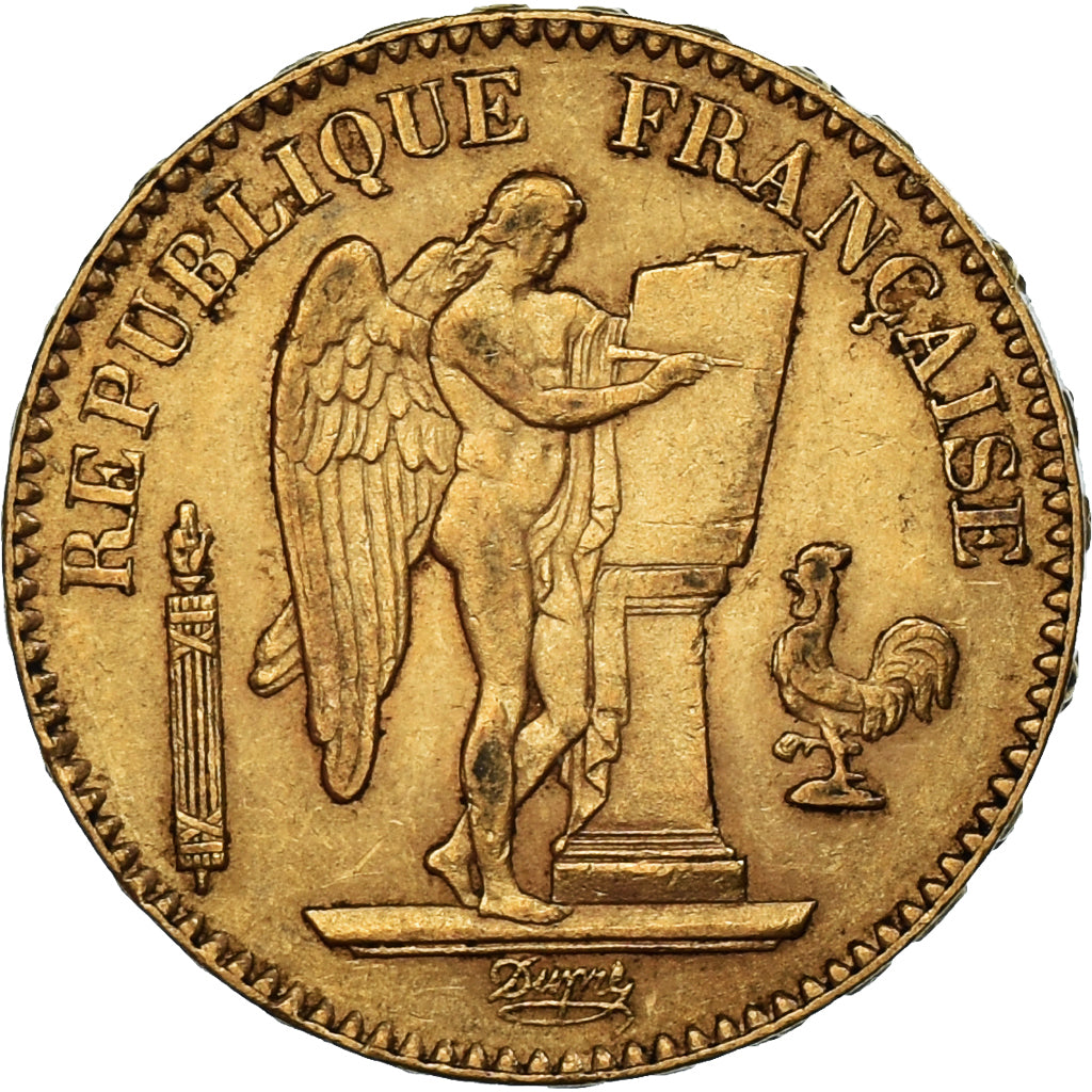 Munten, Frankrijk, Génie, 20 Francs, 1886, Paris, ZF+, Goud, KM:825