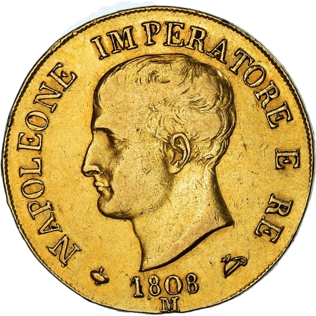 Coin, ITALIAN STATES, KINGDOM OF NAPOLEON, Napoleon I, 40 Lire, 1808, Milan