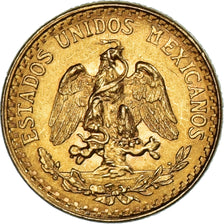 Mexico, 2 Pesos, 1945, Mexico City, MS(60-62), Gold, KM:461