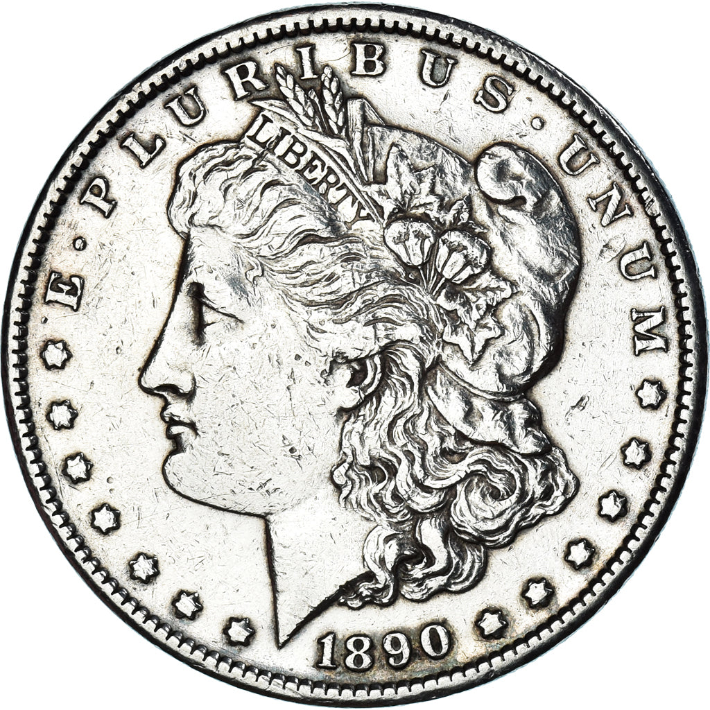 Monnaie, États-Unis, Morgan Dollar, Dollar, 1890, San Francisco, TTB+, Argent