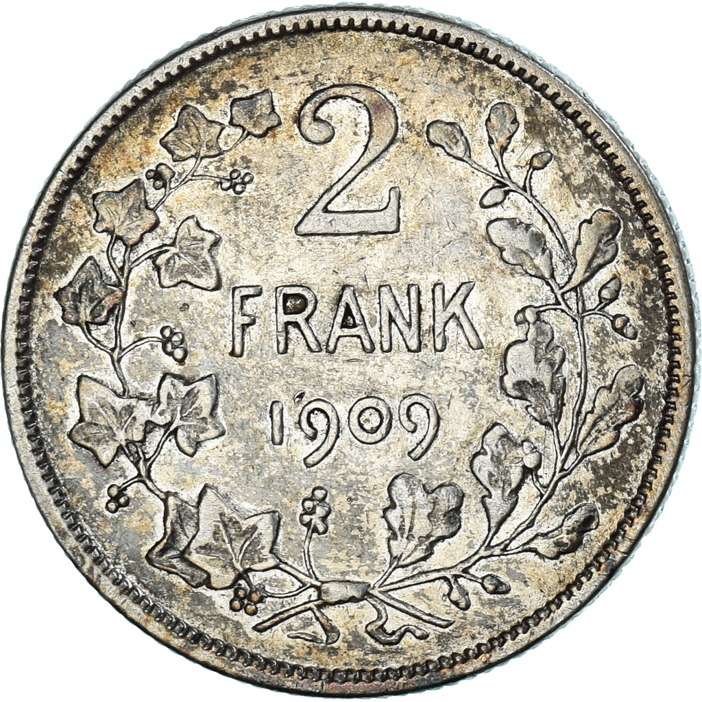 Monnaie, Belgique, Franc, 1909, legende en francais, TTB, Argent, KM:56.1