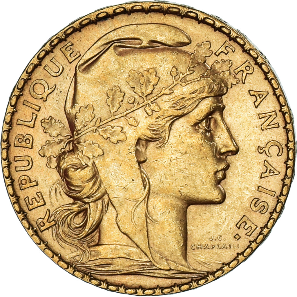 Munten, Frankrijk, Marianne, 20 Francs, 1900, Paris, ZF, Goud, KM:847