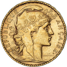 Munten, Frankrijk, Marianne, 20 Francs, 1900, Paris, ZF, Goud, KM:847