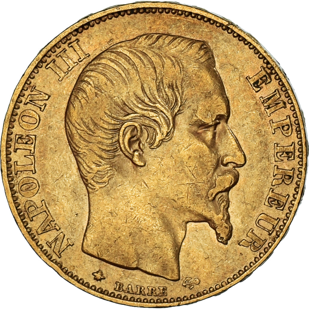 Coin, France, Napoleon III, 20 Francs, 1856, Strasbourg, EF(40-45), Gold