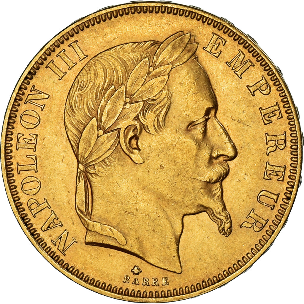Coin, France, Napoleon III, 50 Francs, 1862, Paris, AU(50-53), Gold, KM:804.1