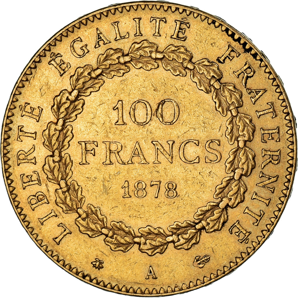 Münze, Frankreich, Génie, 100 Francs, 1878, Paris, SS, Gold, KM:832