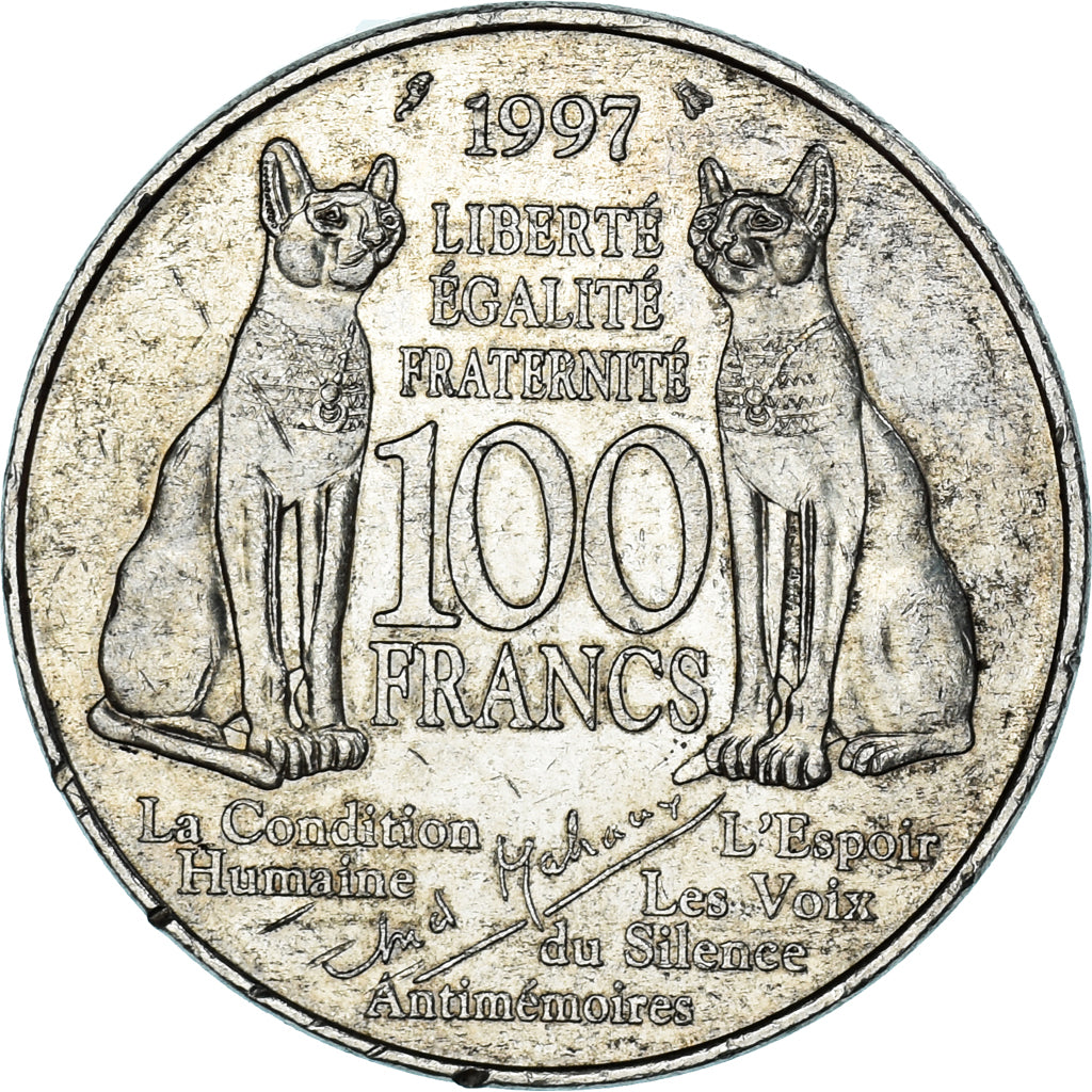 Coin, France, André Malraux, 100 Francs, 1997, VF(20-25), Silver, KM:1188