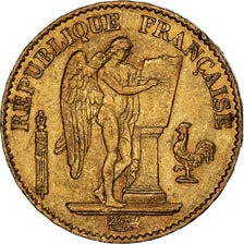 France, Génie, 20 Francs, 1876, Paris, EF(40-45), Gold, KM:825, Gadoury:1063