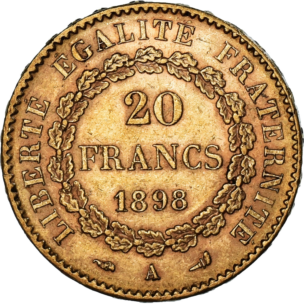 Monnaie, France, Génie, 20 Francs, 1898, Paris, TTB, Or, Gadoury:1063, KM:825