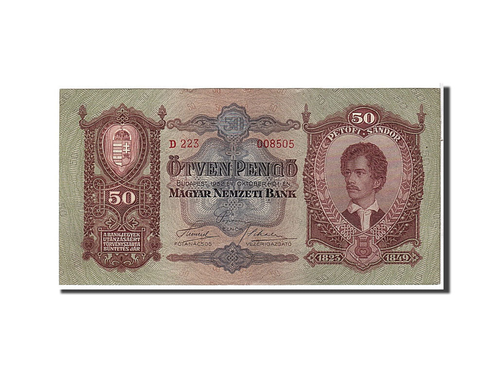 Banknote, Hungary, 50 Pengö, 1932, KM:99, AU(55-58)