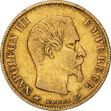 Moneta, Francia, Napoleon III, Napoléon III, 10 Francs, 1860, Paris, MB+, Oro