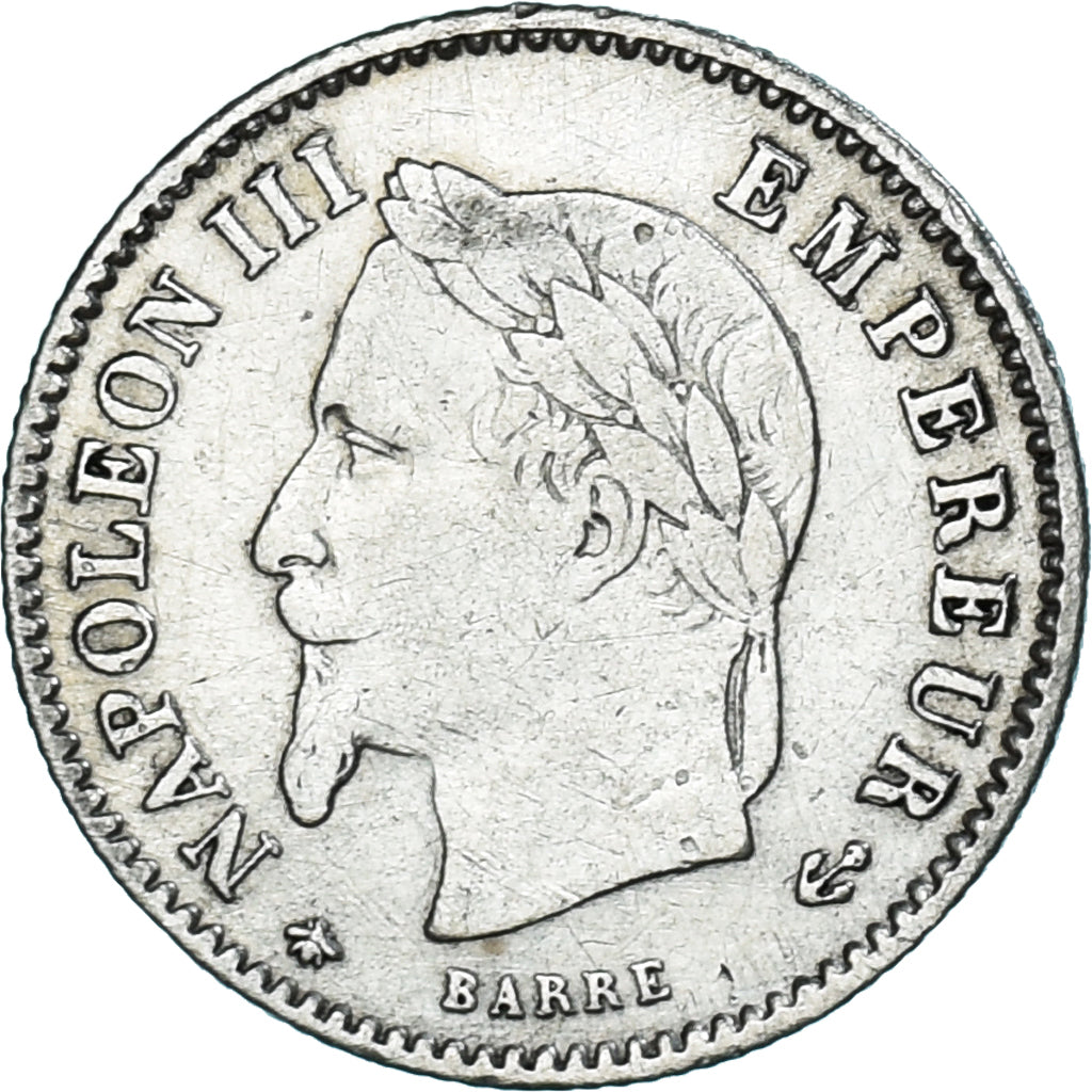 Moneta, Francia, Napoleon III, Napoléon III, 20 Centimes, 1867, Paris, MB+