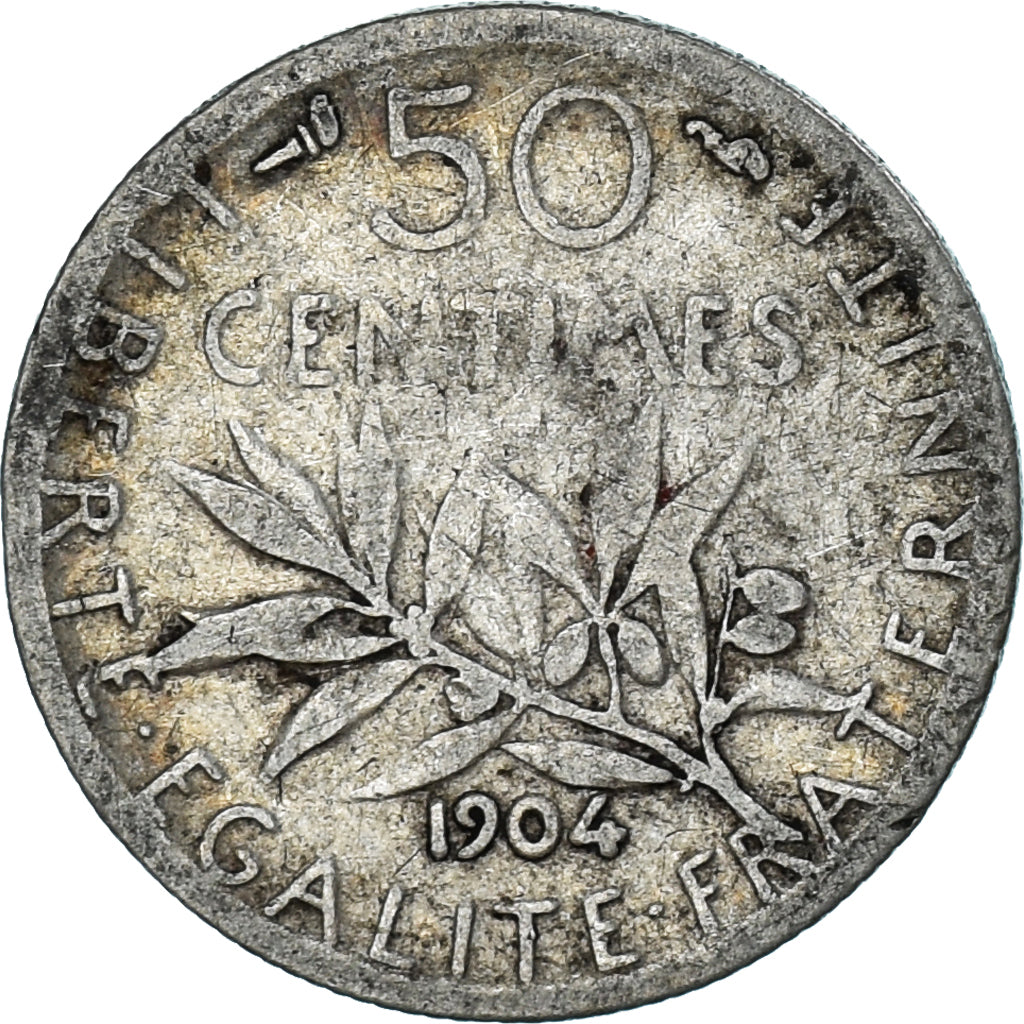 Münze, Frankreich, Semeuse, 50 Centimes, 1904, Paris, S, Silber, KM:854