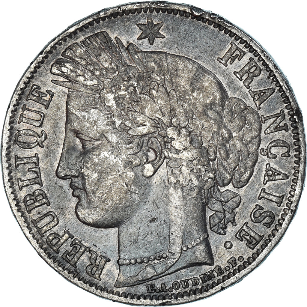 Moneta, Francja, Cérès, 5 Francs, 1849, Paris, Main et Main, VF(30-35)