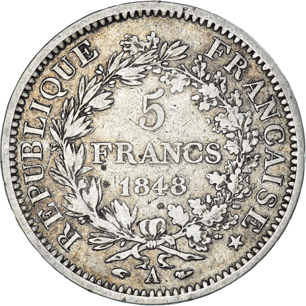 Monnaie, France, Hercule, 5 Francs, 1848, Paris, TB+, Argent, Gadoury:683