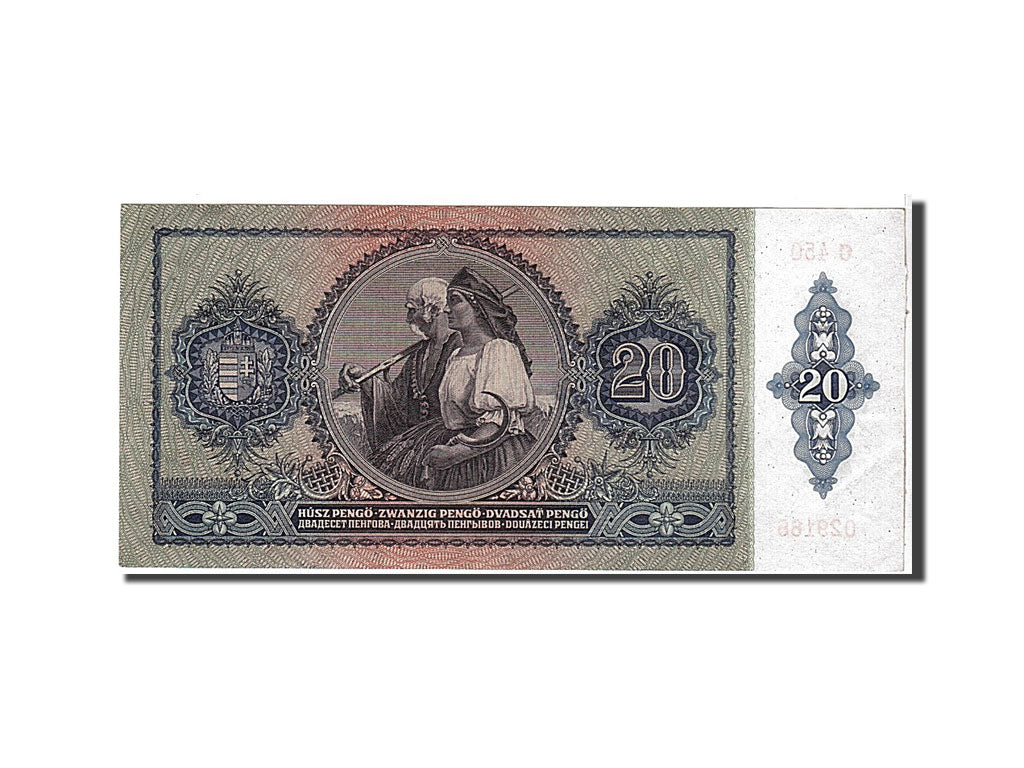 Banknote, Hungary, 20 Pengö, 1941, KM:109, AU(55-58)