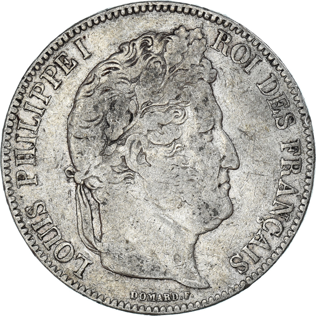 Coin, France, Louis-Philippe, 5 Francs, 1843, Rouen, VF(30-35), Silver