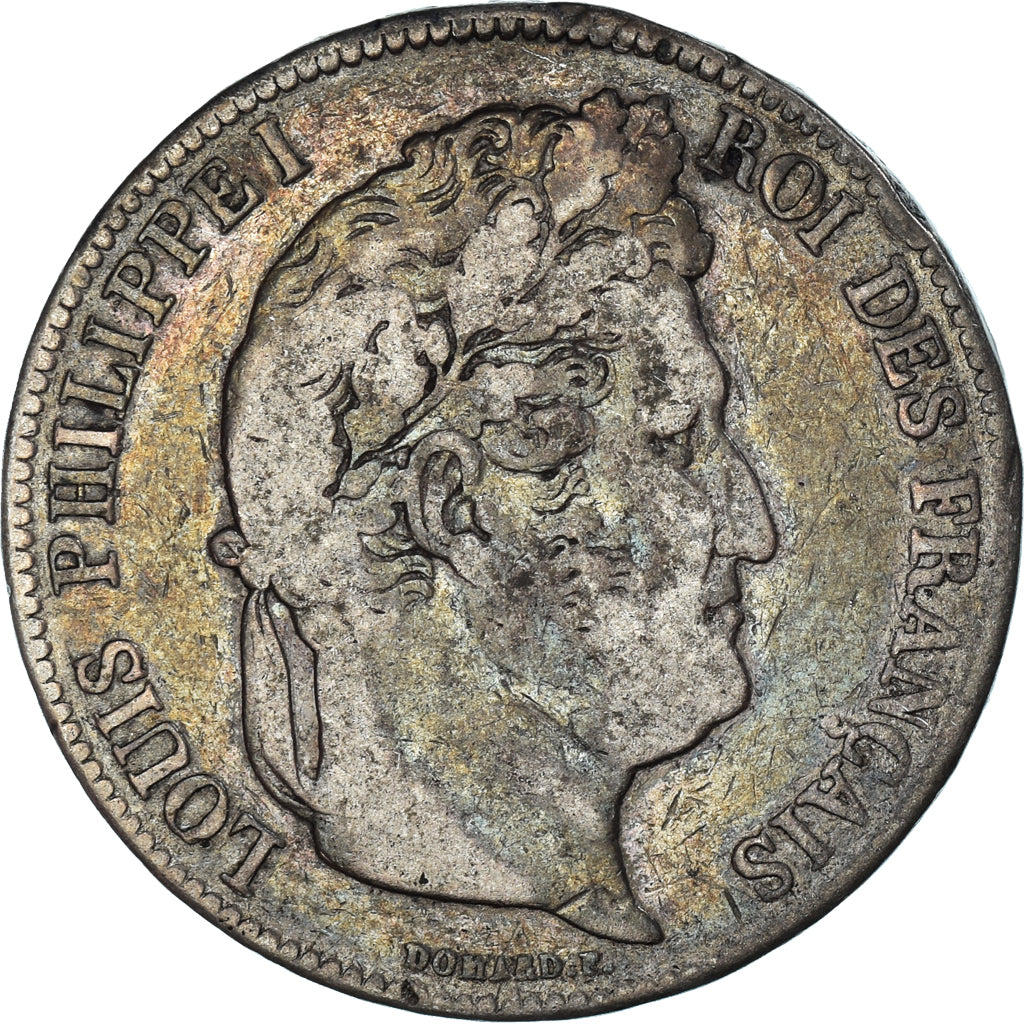 Coin, France, Louis-Philippe, 5 Francs, 1838, Rouen, VF(30-35), Silver