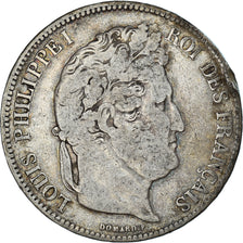 Coin, France, Louis-Philippe, 5 Francs, 1834, Lille, VF(20-25), Silver