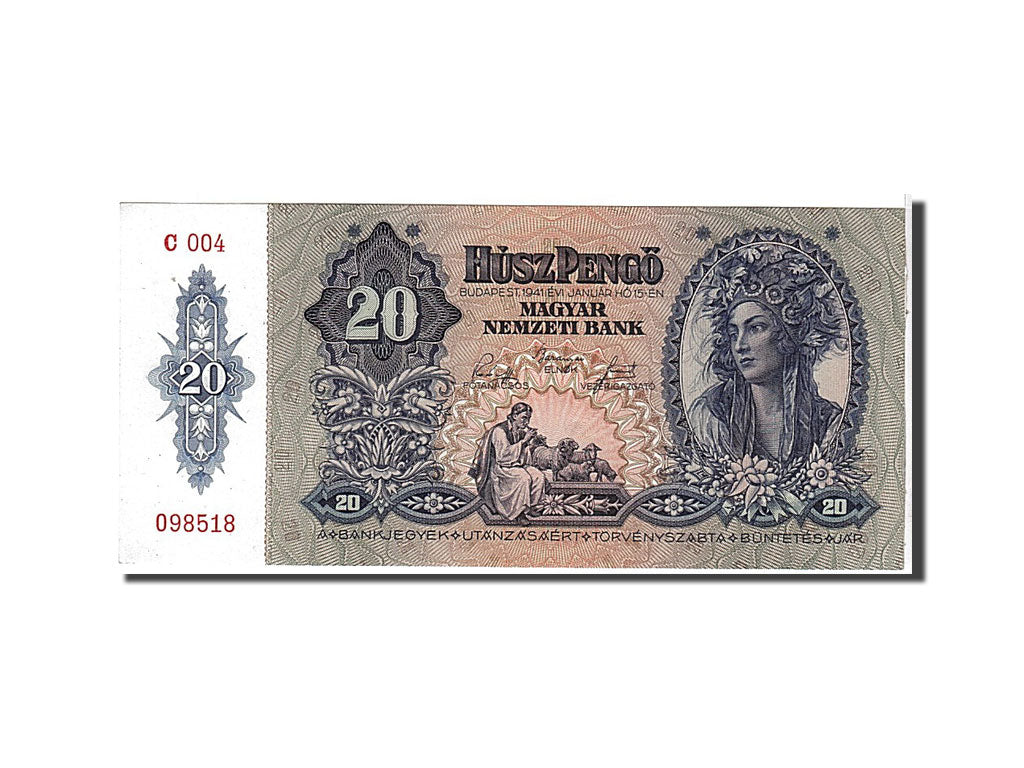 Hungary, 20 Pengö, 1941, KM #109, UNC(65-70), C004098518